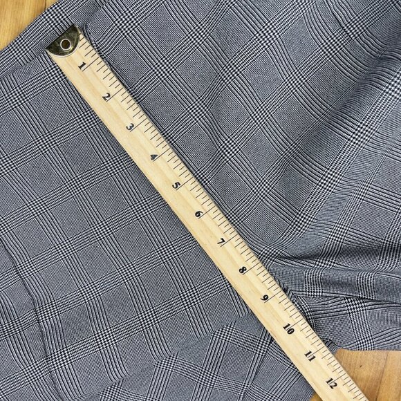 ANNE KLEIN Pullon Gray Houndstooth Office Comfy Stretchy Ankle Pants sz Small - Picture 6 of 7